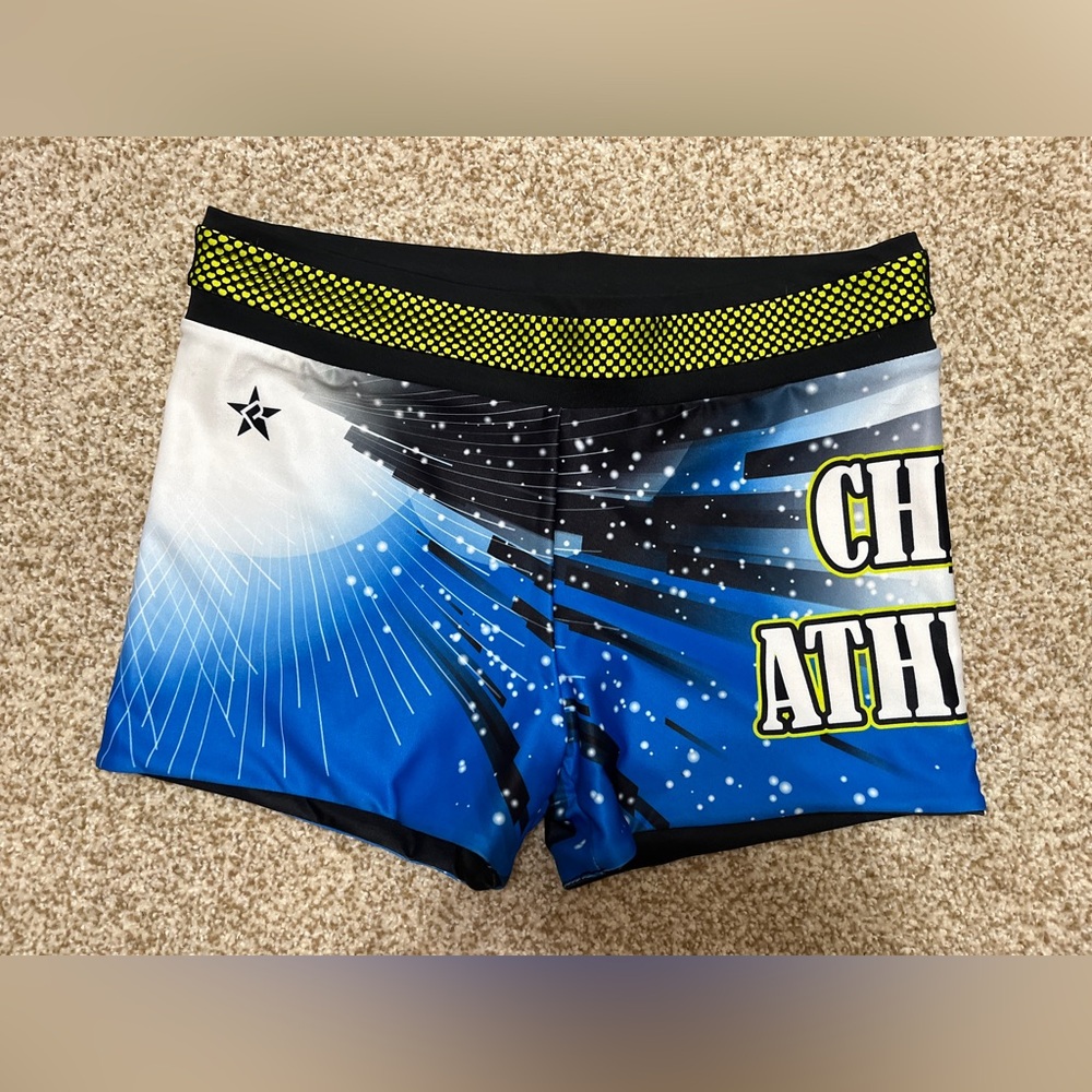 Blue and Black Cheer Athletic Shorts